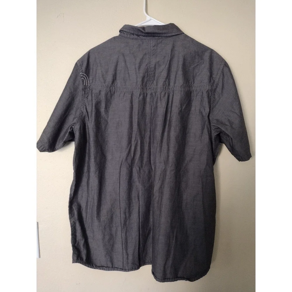 The North Face Mens Short Sleeve Button Up‎ Shirt Gray Size L